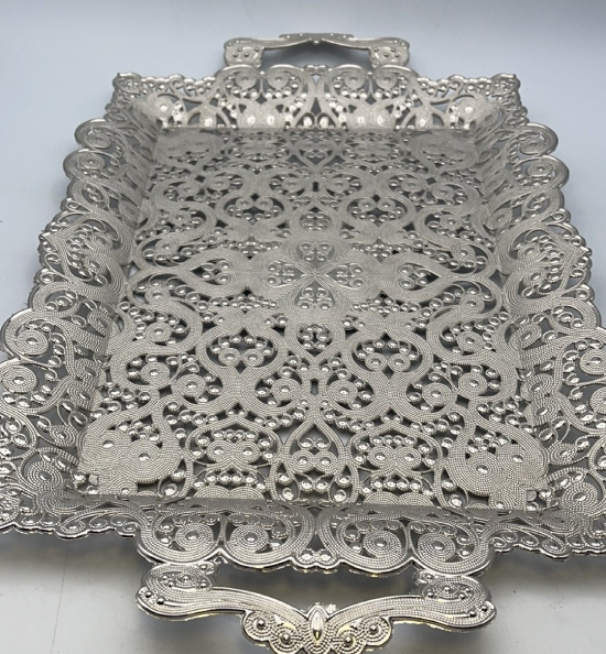 Silber Tablett 40cm x25cm – Mustafashop