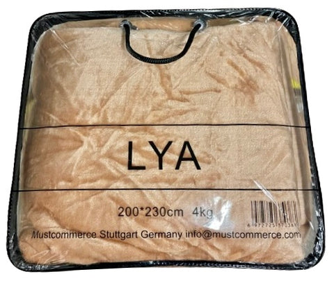 Decken Braun Gold 200x230cm 4Kg