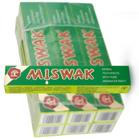 6er Pack -Fluoridfrei, Kräuterzahnpasta Natur Siwak, Original Orientalische Dabur Miswak Zahncreme 154g (100 ml)