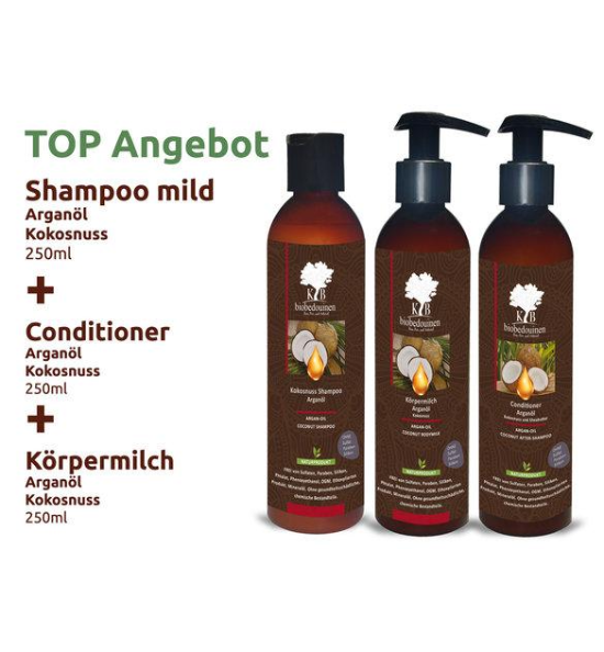 Arganöl - Kokosnussöl - Haare und Körperpflege Pack