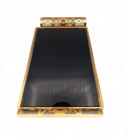 Tablett schwarz gold