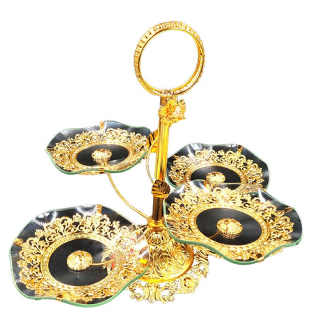 Vergoldete Kuchentür mit 4 Displays