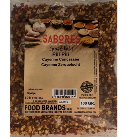 Cayenne zerquetscht Pili Pili 100Gramm