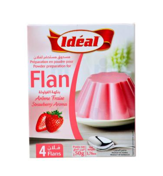 Flan Ideal Erdbeere 50g