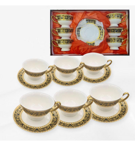 Kaffee Set Schwarz Weiss