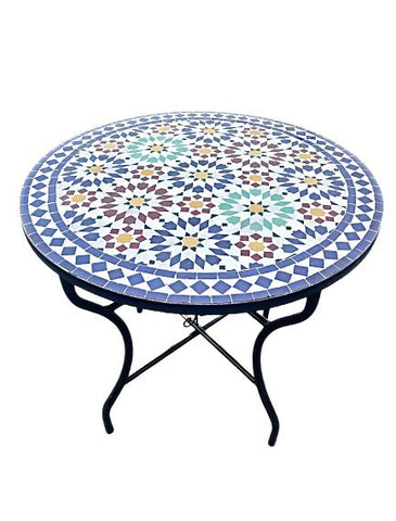 Mosaik Tisch 80cm Rund