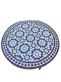 Mosaik Tisch 80cm Rund Blau