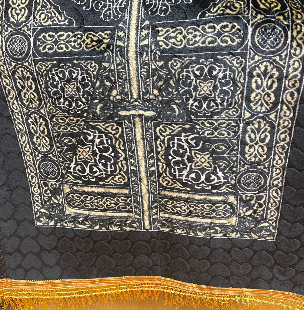 Gebetsteppich Kaaba Schwarz Gold