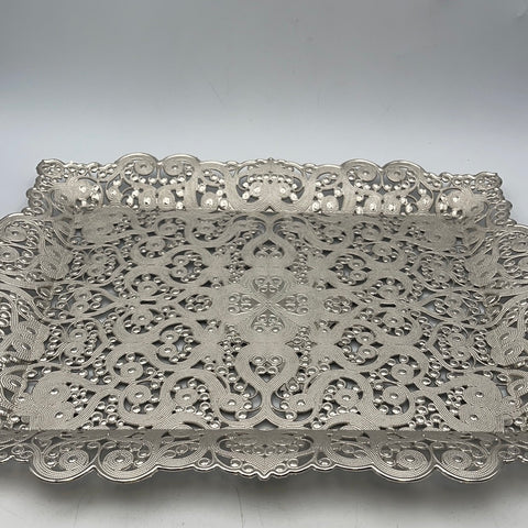 Silber Tablett 40cm x25cm