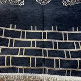 Gebetsteppich Schwarz Gold Kaaba Design