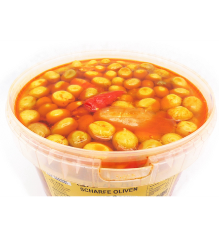 Scharfe Oliven entkernt 900g