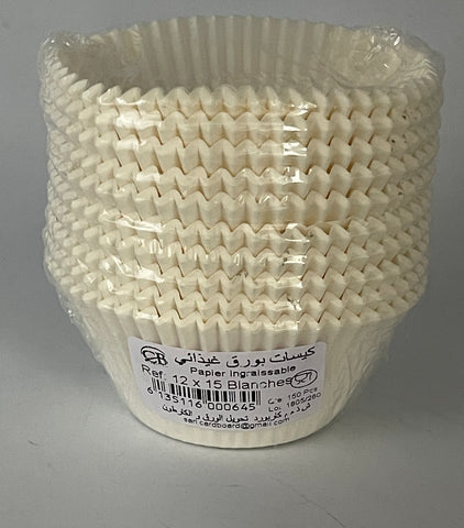 Backwerkzeug 12x15Stück Weiß