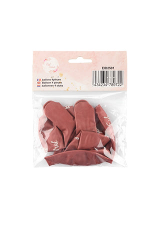 Eid Mubarak Luftballons Bordeaux 4 Stück