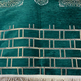 Gebetsteppich Grün Gold Kaaba Design