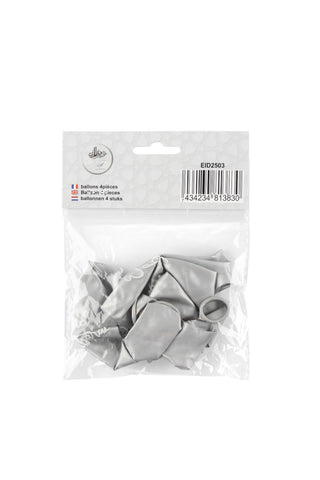 Eid Mubarak Luftballons Silber 4Stück