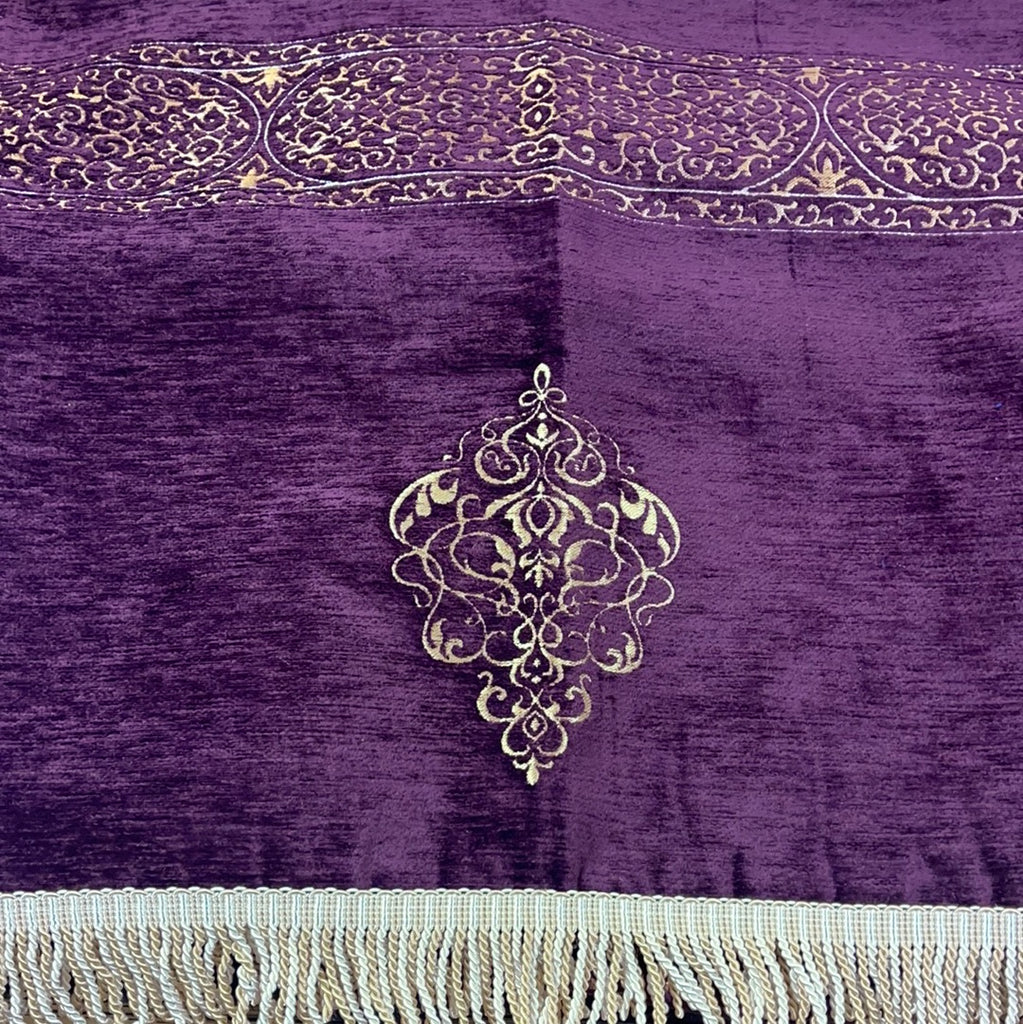 Gebetsteppich Violett Gold Kaaba Design