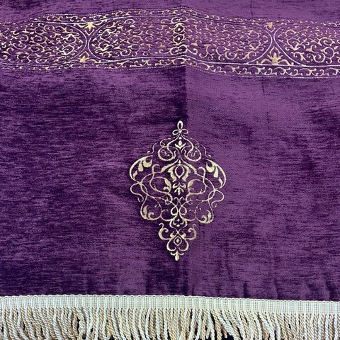 Gebetsteppich Violett Gold Kaaba Design