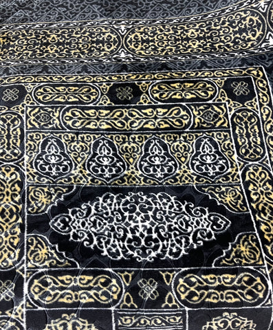 Gebetsteppich Kaaba Schwarz Gold
