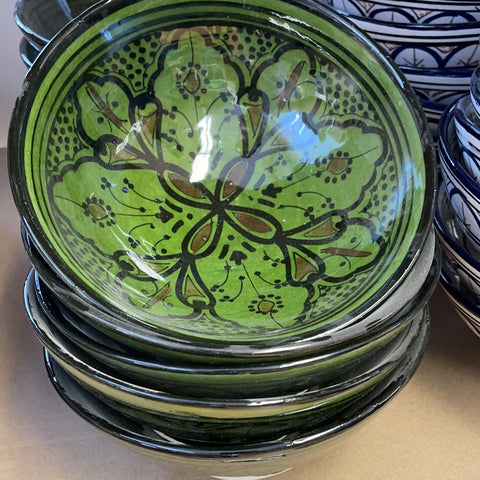 Marokkanische Teller Grün Tief 20cm