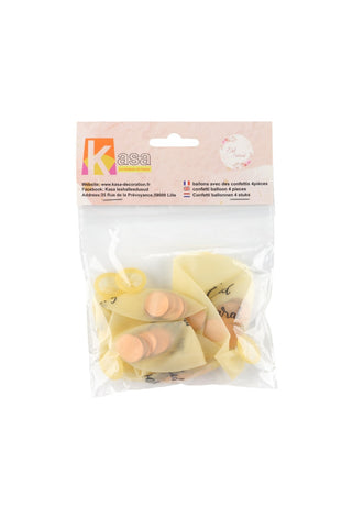 Eid Mubarak Luftballons Beige mit Deko 4 Stück