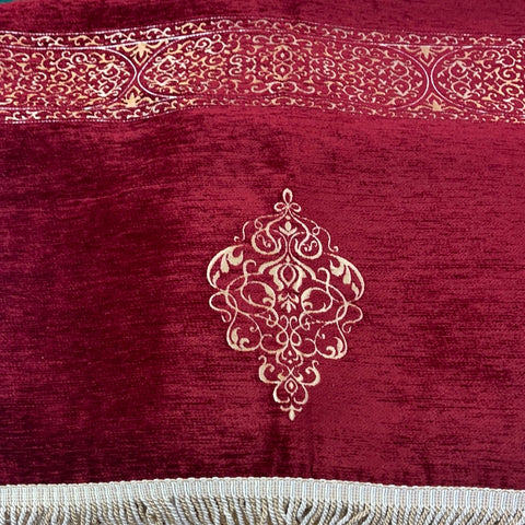 Gebetsteppich Rot Gold Kaaba Design