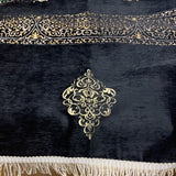 Gebetsteppich Schwarz Gold Kaaba Design
