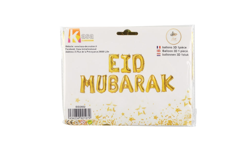 Eid Mubarak Buchstaben Luftballons Gold