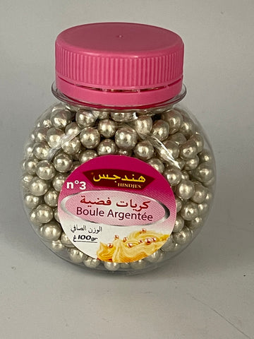 Silberperlen Zucker groß 100g