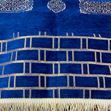 Gebetsteppich Blau Gold Kaaba Design