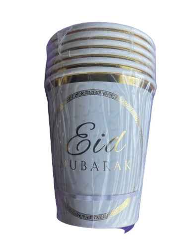 Eid Mubarak Becher Gold 6 Stück